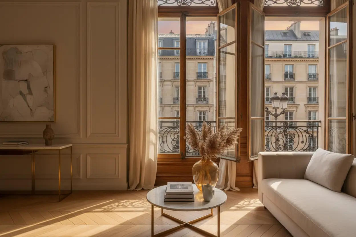 Appartement haussmannien — Le projet achevé